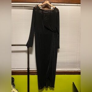 NWOT SHEIN sheer sparkle maxi dress with skirt slip.